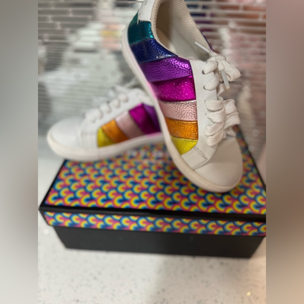 Kurt Geiger White and Blue Fashion Sneakers